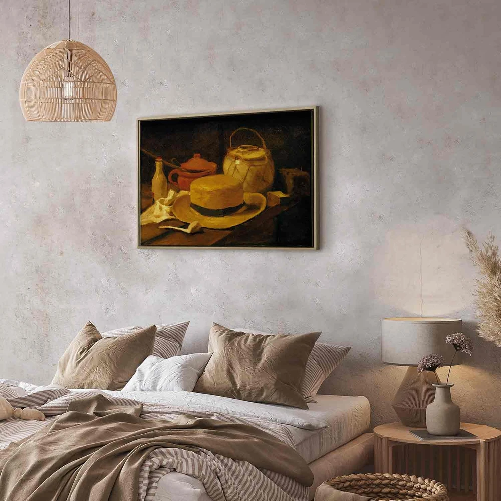 Paveikslas Vincent van Gogh - Natiurmortas su geltona šiaudine skrybėle