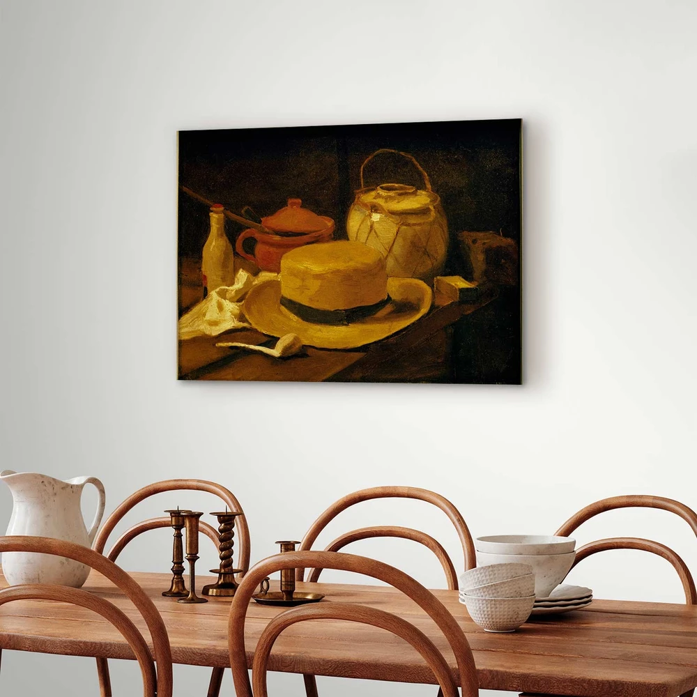 Paveikslas Vincent van Gogh - Natiurmortas su geltona šiaudine skrybėle