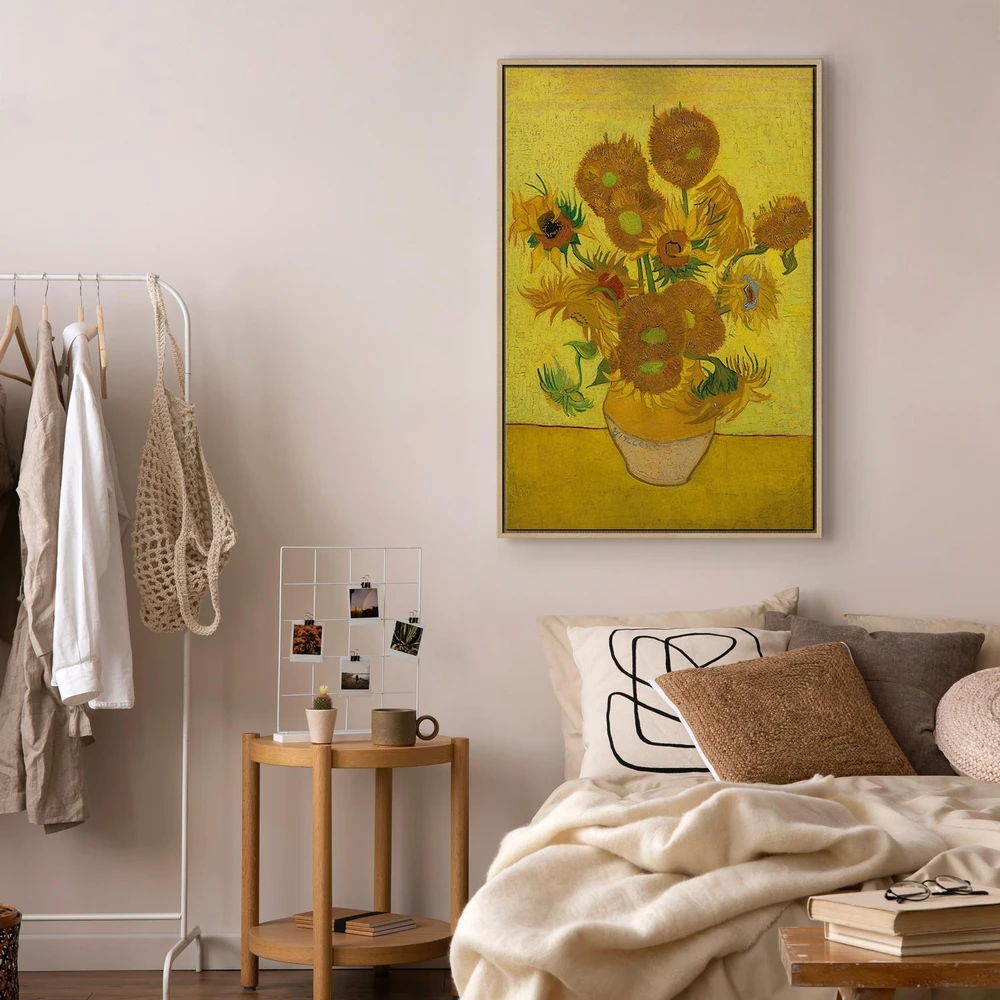 Paveikslas Vincent van Gogh - Natiurmortas. Vaza su penkiolika saulėgrąžų