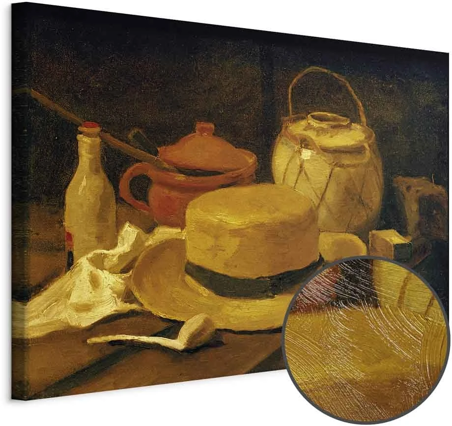 Paveikslas Vincent van Gogh - Natiurmortas su geltona šiaudine skrybėle