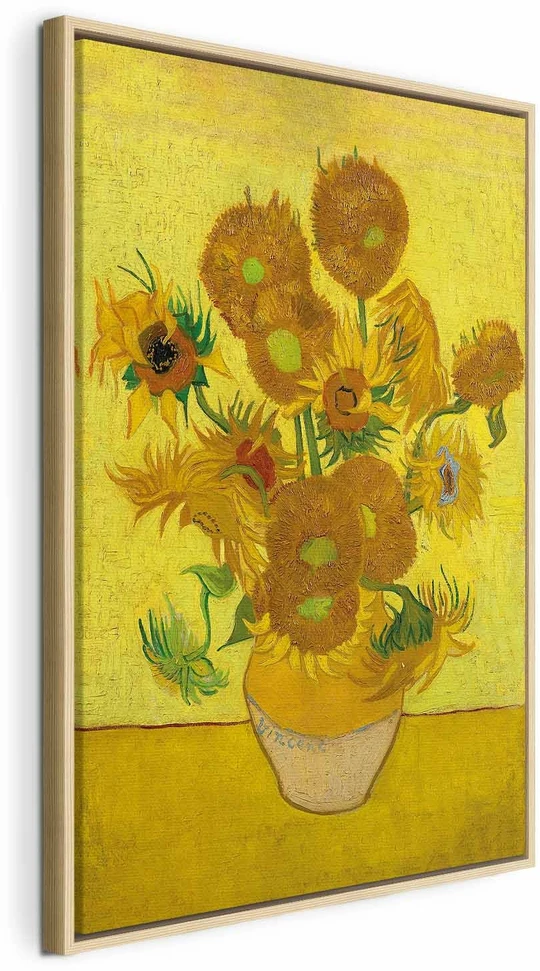 Paveikslas Vincent van Gogh - Natiurmortas. Vaza su penkiolika saulėgrąžų