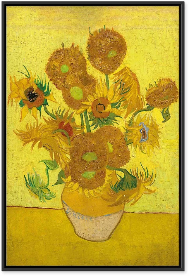 Paveikslas Vincent van Gogh - Natiurmortas. Vaza su penkiolika saulėgrąžų