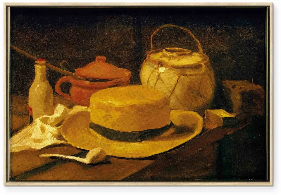 Paveikslas Vincent van Gogh - Natiurmortas su geltona šiaudine skrybėle