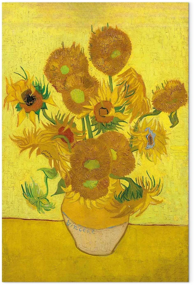 Paveikslas Vincent van Gogh - Natiurmortas. Vaza su penkiolika saulėgrąžų