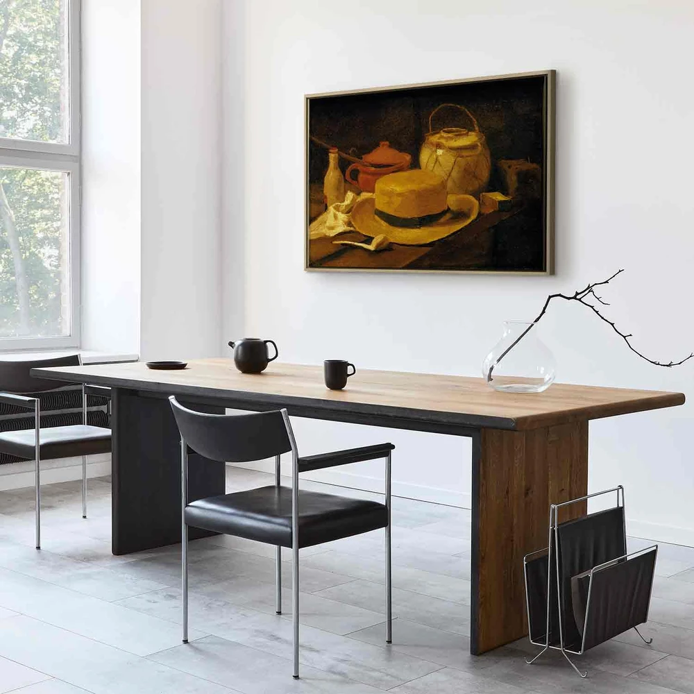 Paveikslas Vincent van Gogh - Natiurmortas su geltona šiaudine skrybėle