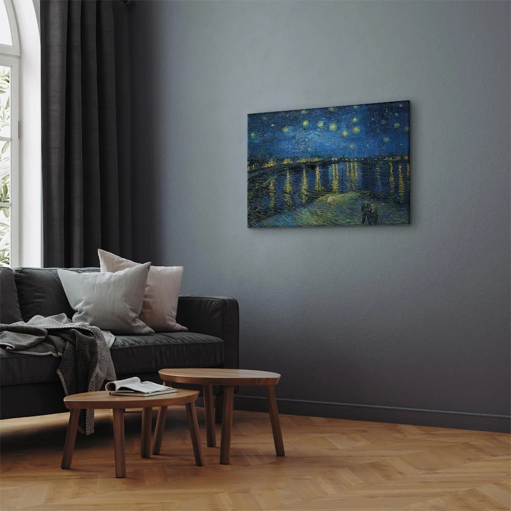 Paveikslas Vincent van Gogh - Žvaigždėta naktis virš Ronos