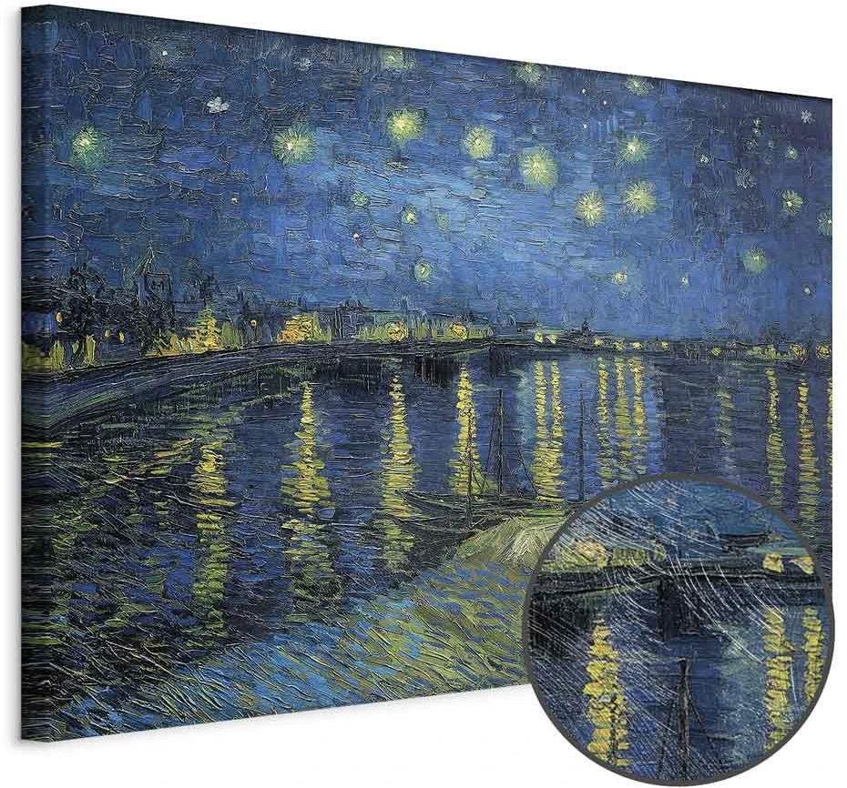 Paveikslas Vincent van Gogh - Žvaigždėta naktis virš Ronos