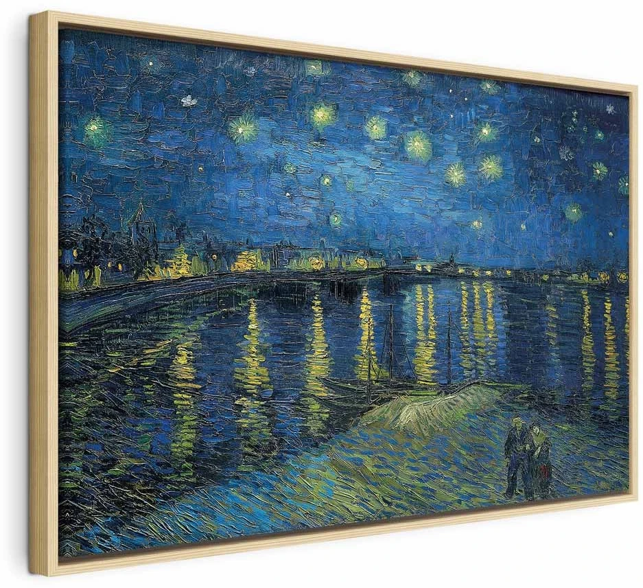 Paveikslas Vincent van Gogh - Žvaigždėta naktis virš Ronos