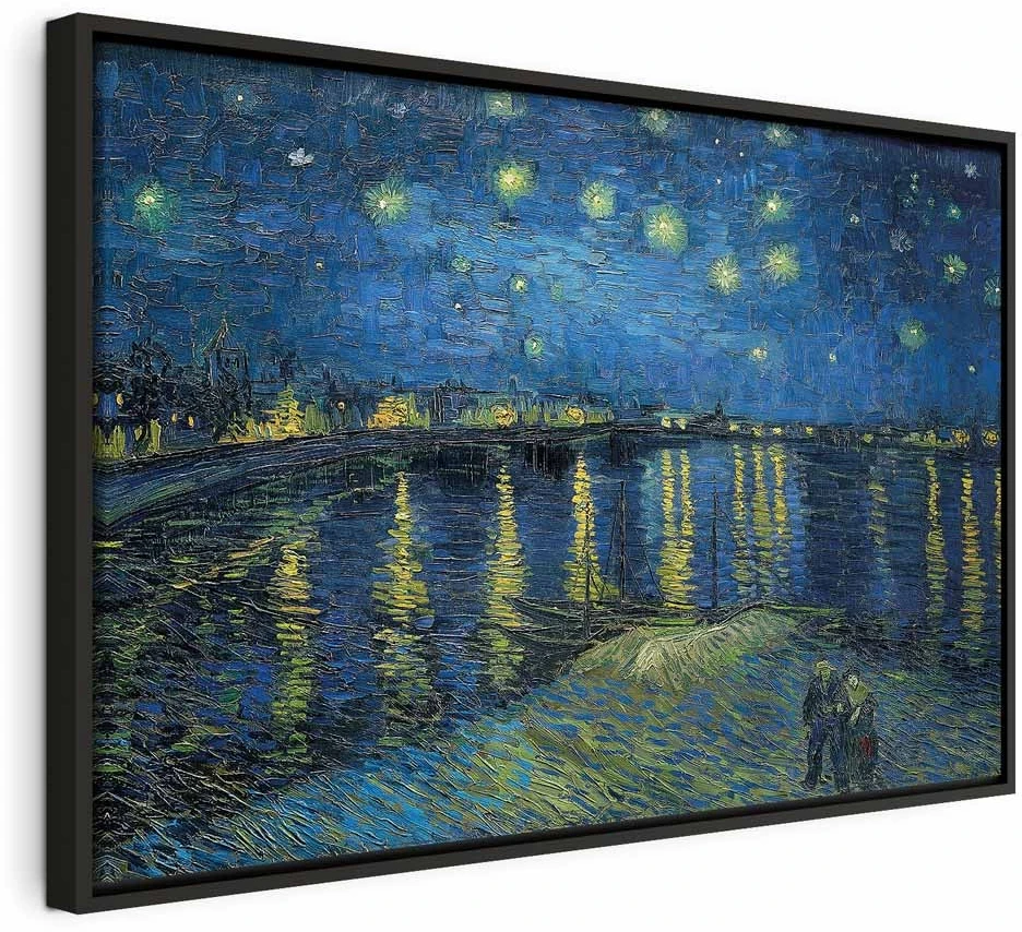 Paveikslas Vincent van Gogh - Žvaigždėta naktis virš Ronos