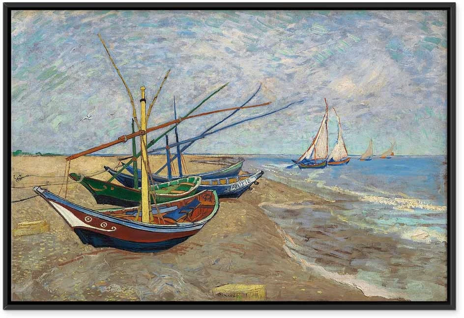 Paveikslas Vincent van Gogh - Žvejų valtys paplūdimyje