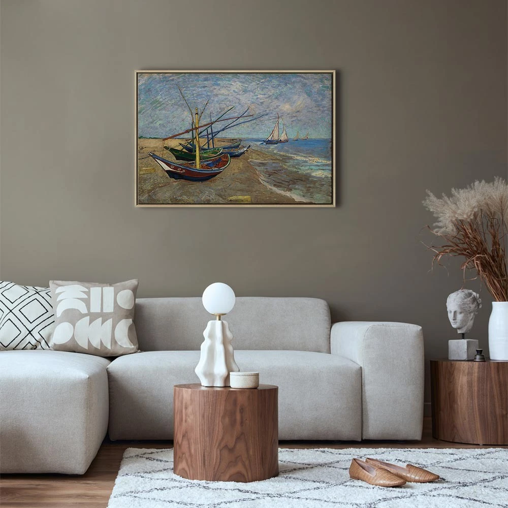 Paveikslas Vincent van Gogh - Žvejų valtys paplūdimyje