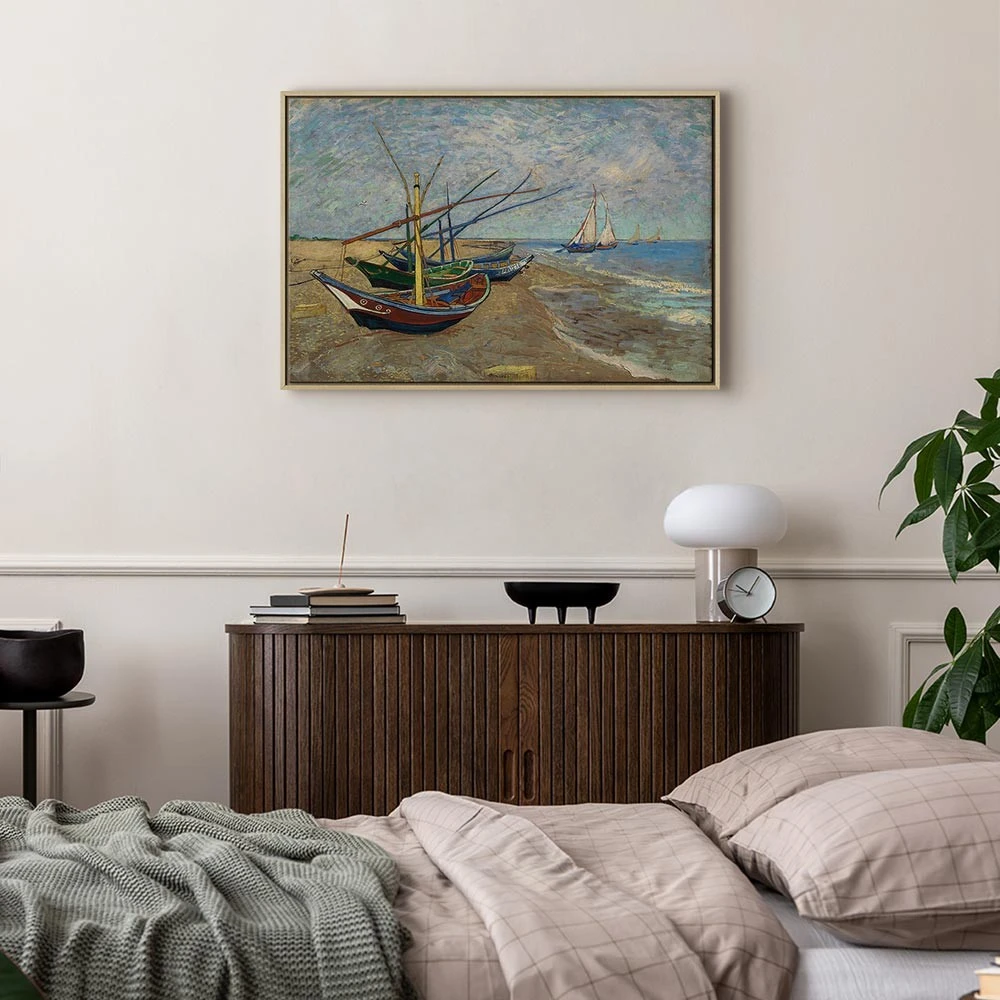 Paveikslas Vincent van Gogh - Žvejų valtys paplūdimyje