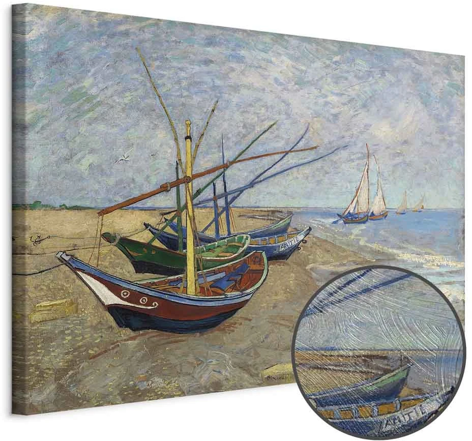 Paveikslas Vincent van Gogh - Žvejų valtys paplūdimyje