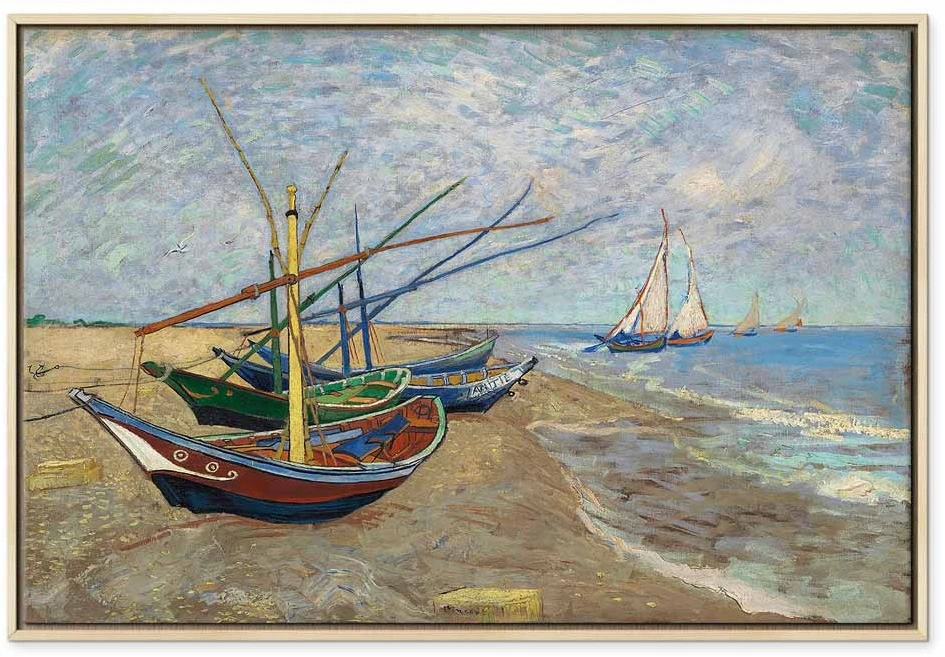 Paveikslas Vincent van Gogh - Žvejų valtys paplūdimyje
