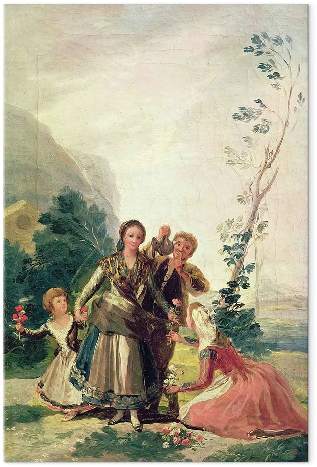 Paveikslas XXL Francisco Goya - Pavasaris, arba gėlių mergaitės