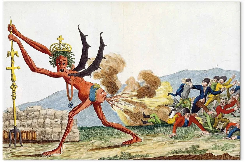 Paveikslas XXL Jacques Louis David - Anglijos valdžios karikatūra