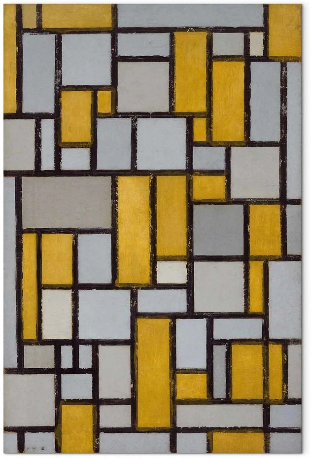 Paveikslas XXL Piet Mondrian - Kompozicija su tinkleliu 41