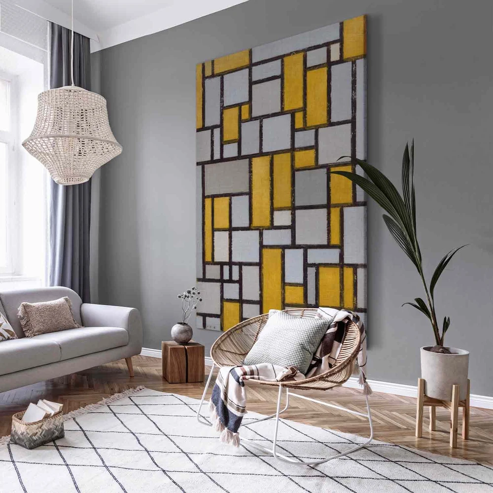 Paveikslas XXL Piet Mondrian - Kompozicija su tinkleliu 41
