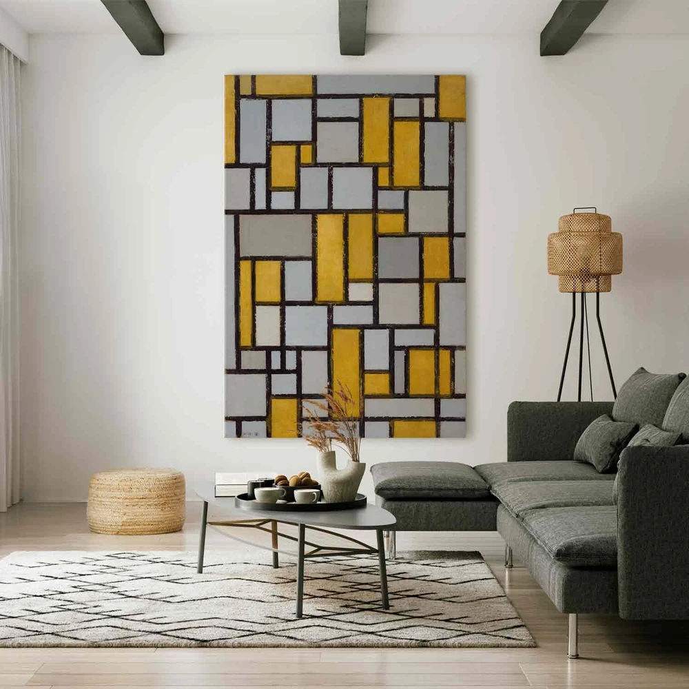Paveikslas XXL Piet Mondrian - Kompozicija su tinkleliu 41
