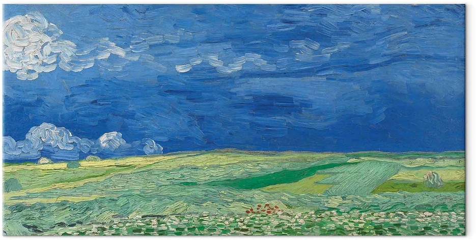 Paveikslas XXL Vincent van Gogh - Kviečių laukas po audros debesimis