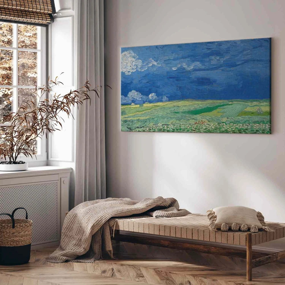 Paveikslas XXL Vincent van Gogh - Kviečių laukas po audros debesimis