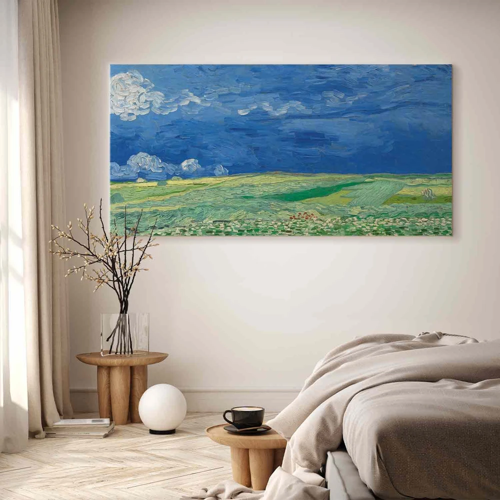 Paveikslas XXL Vincent van Gogh - Kviečių laukas po audros debesimis