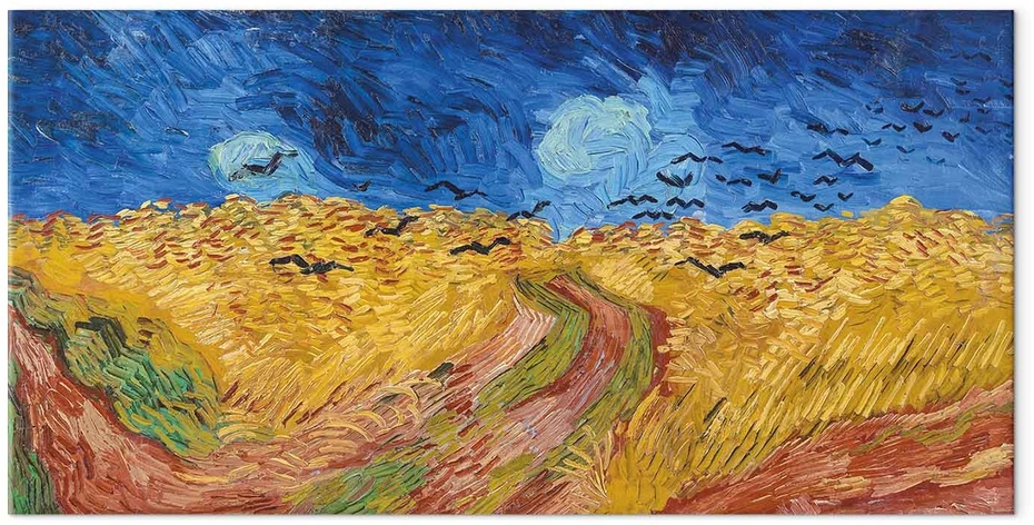 Paveikslas XXL Vincent van Gogh - Kviečių laukas su varnomis