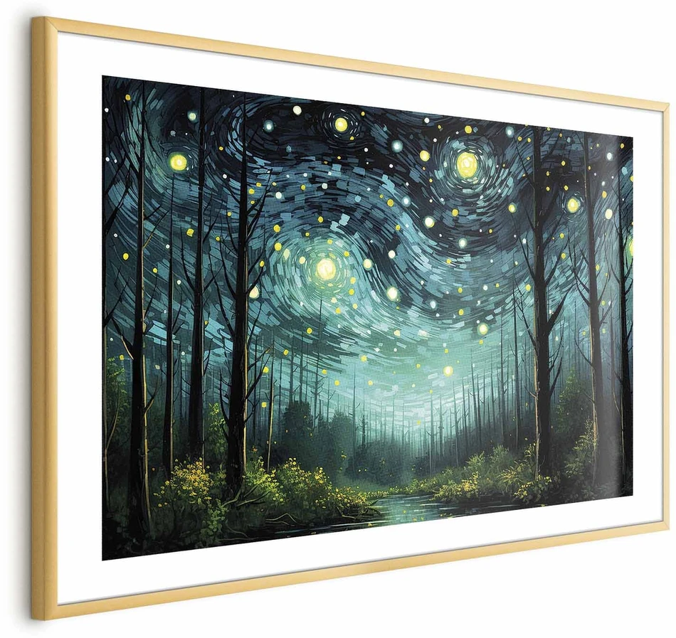 Paveikslas - Žvaigždėta naktis - šiuolaikinė Van Gogho dangaus interpretacija
