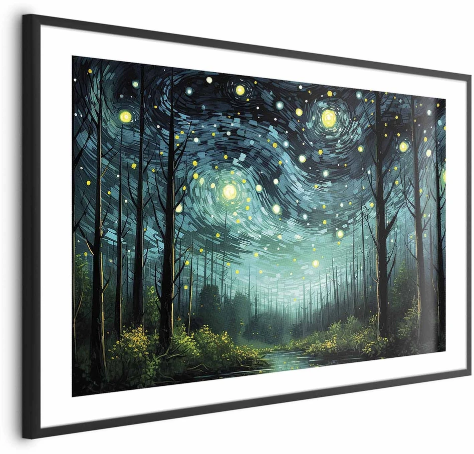 Paveikslas - Žvaigždėta naktis - šiuolaikinė Van Gogho dangaus interpretacija