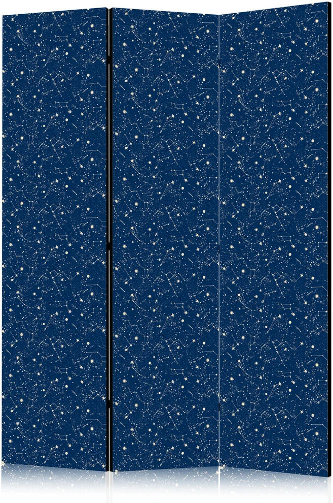 Pertvara - Kosminės inspiracijos - raštas su žvaigždėmis ir žvaigždynais tamsiame fone - 3 dalių