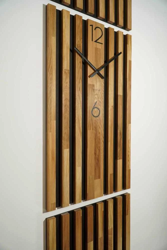 Sieninis laikrodis - Ąžuolinės lamelės 250x58cm