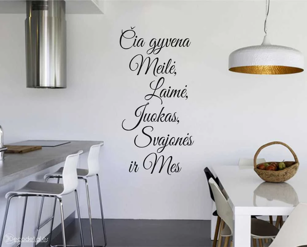 Sienų lipdukas "Čia gyvena meilė"