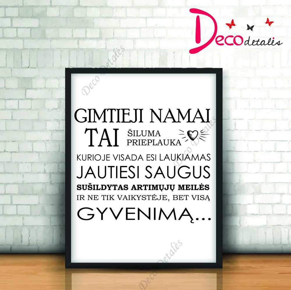 Sienų lipdukas "Gimtieji namai"