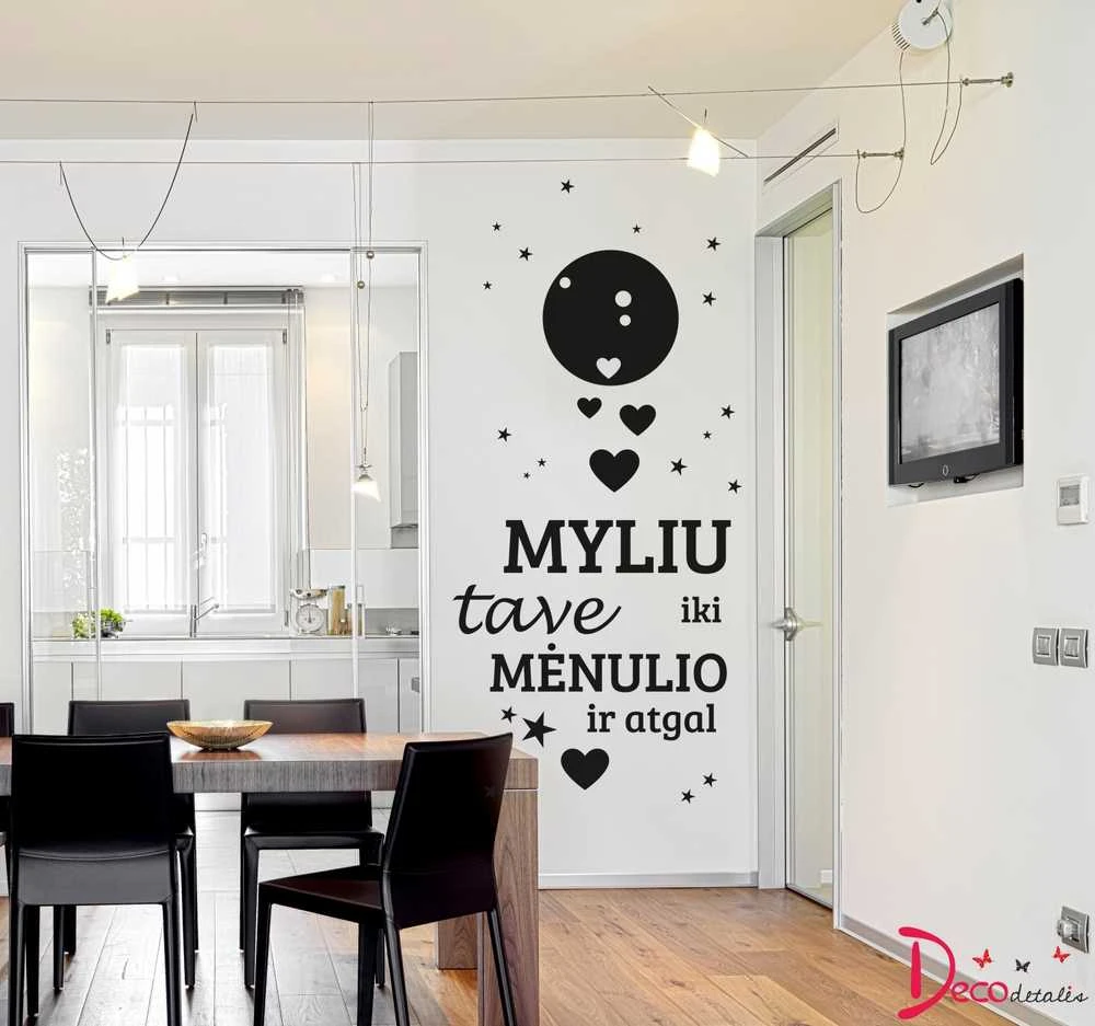 Sienų lipdukas "Myliu tave iki mėnulio ir atgal"