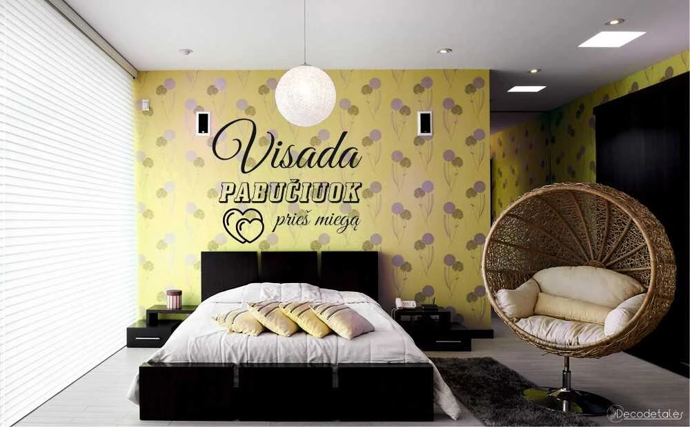 Sienų lipdukas "Visada pabučiuok prieš miegą"