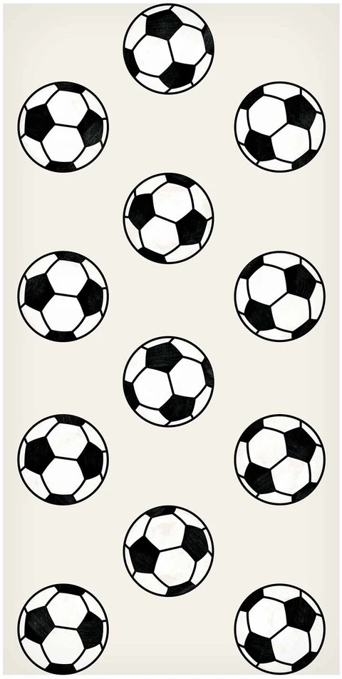 Tapetai - Simetriški juodai balti futbolo kamuoliai