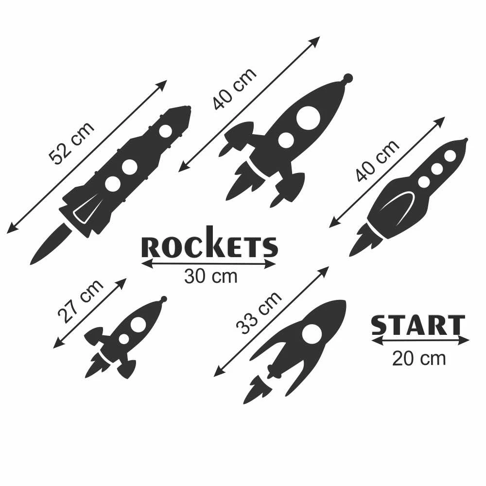 Veidrodinė dekoracija "Raketos" (PASKUTINIS)