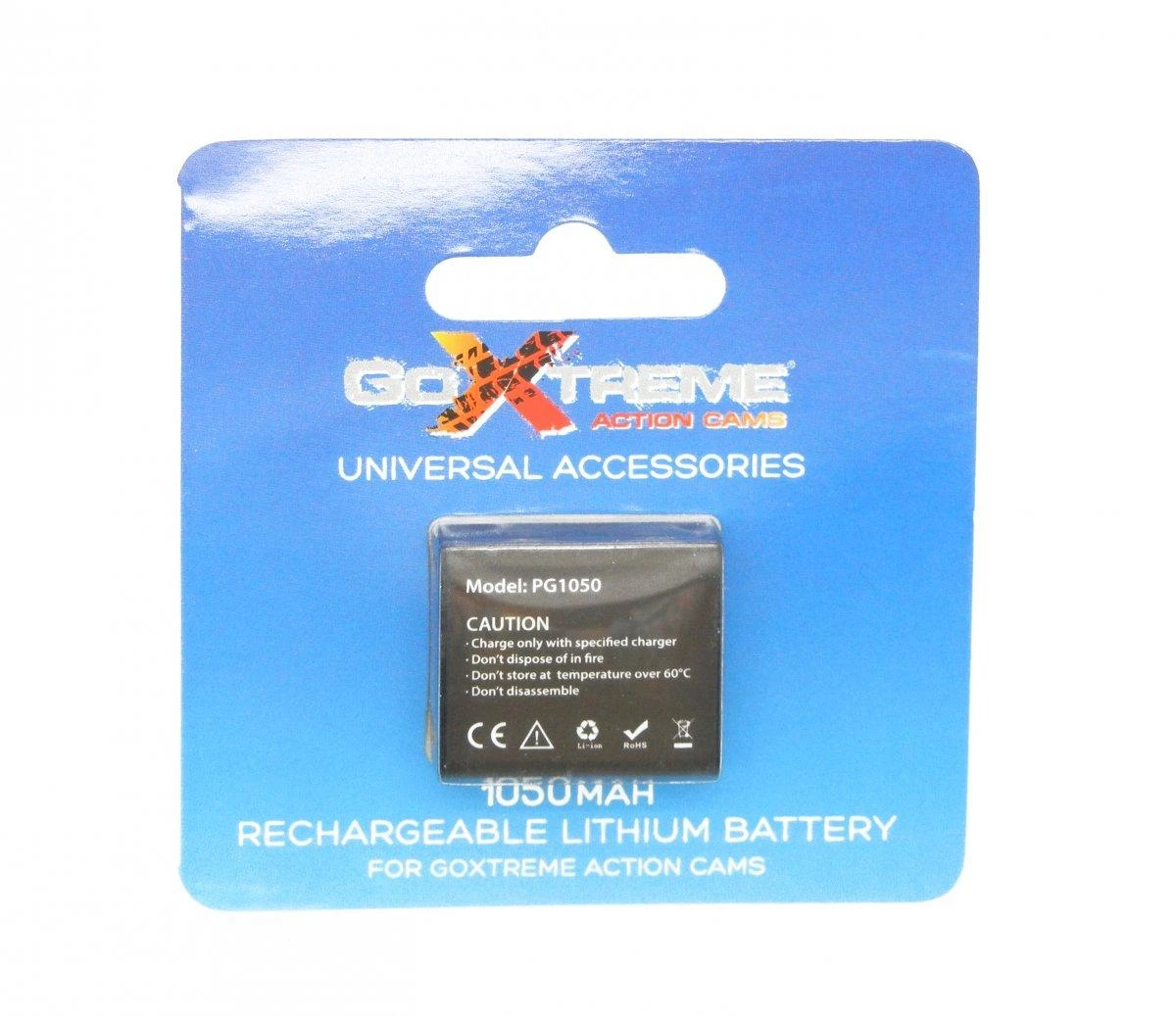 1050mAh baterija skirta GoXtreme Rallye, Endurance, Discovery ir Pioneer 01472
