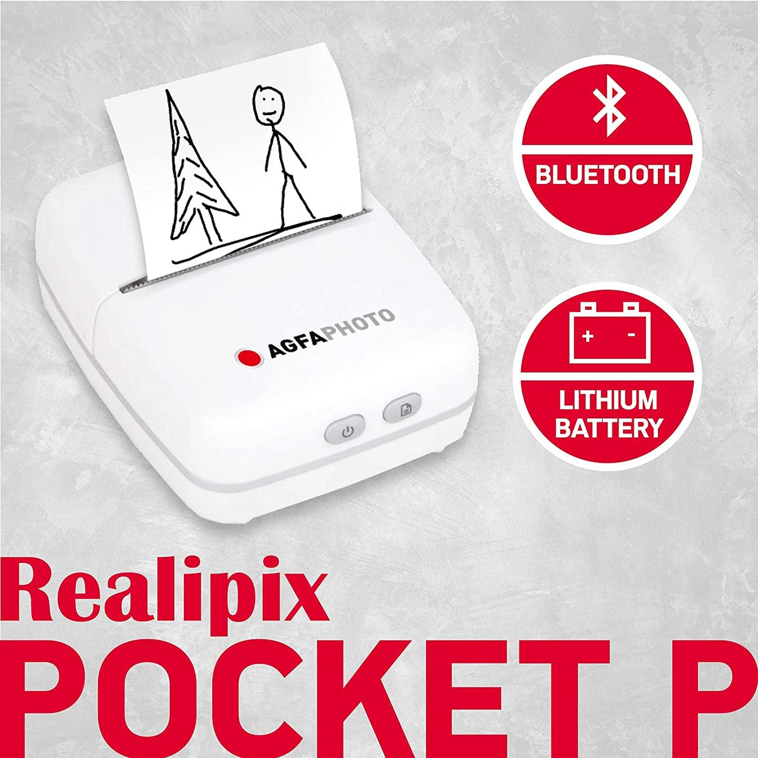 AgfaPhoto Realpix Pocket Spausdintuvas baltas APOCPWH