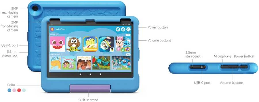 Planšetė Amazon Fire HD 10 32GB Kids 13th Gen, rožinė