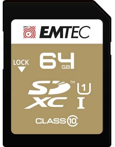 Atminties kortelė EMTEC ECMSD64GXC10GP - 64 GB - SDXC - 10 klasė - 85 MB/s - 21 MB/s - Judas, Brown