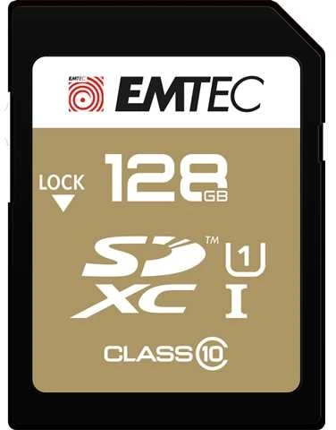Atminties kortelė EMTEC ECMSD128GXC10GP - 128 GB - SDXC - 10 klasė - 85 MB/s - 21 MB/s - Judas, Brown