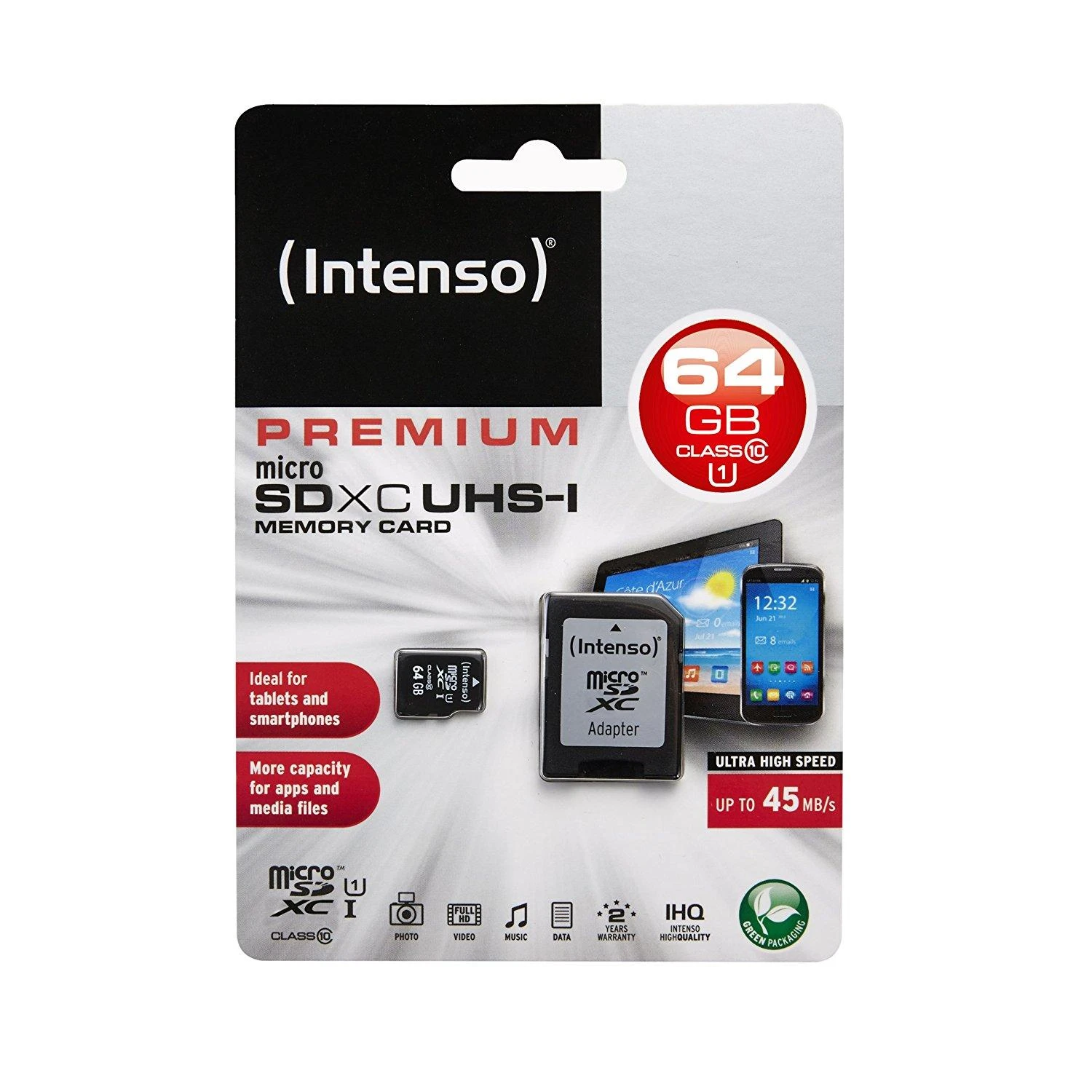 Intenso 64GB Micro SDXC kortelė su adapteriu