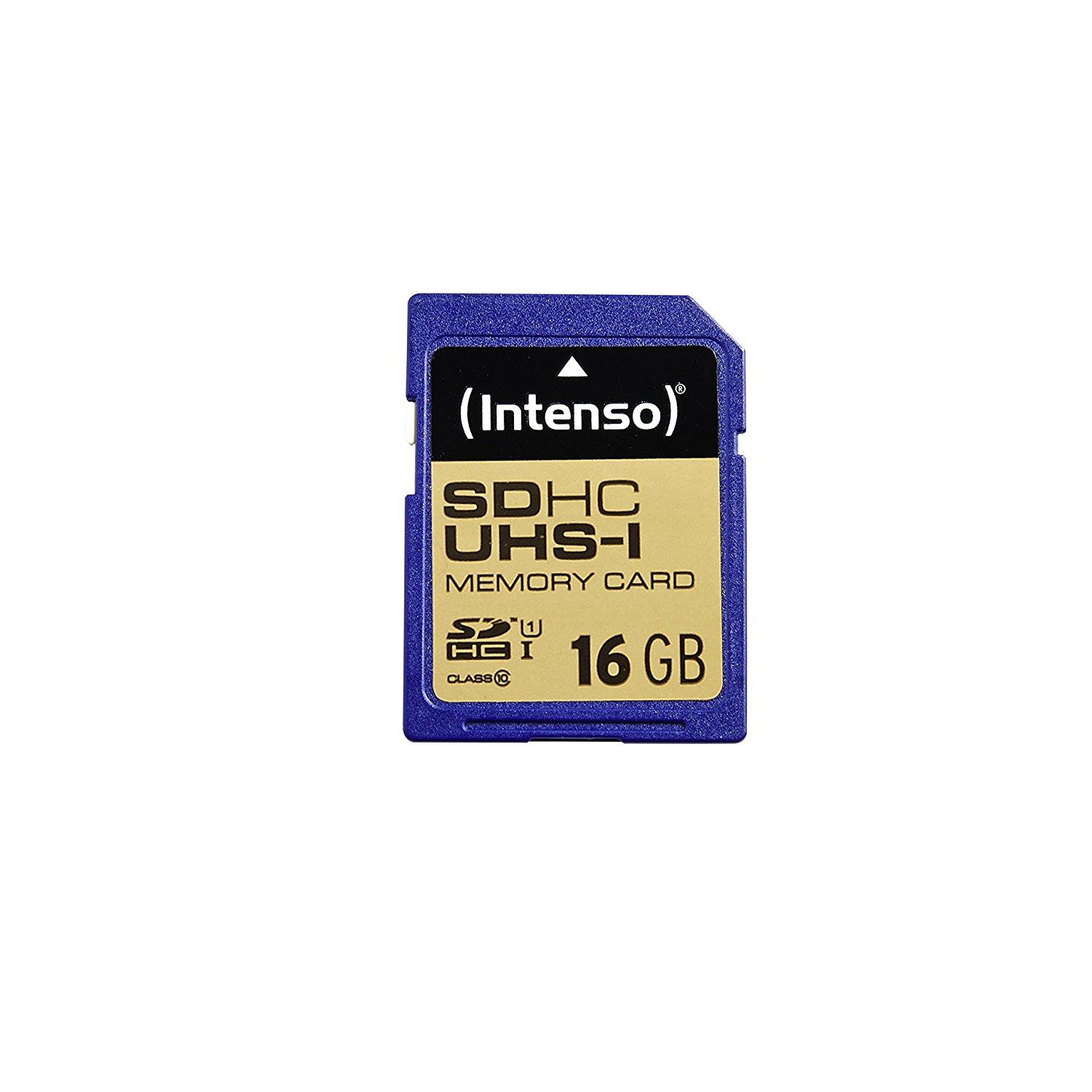 Atminties kortelė Intenso SDHC kortelė 16 GB 10 klasės UHS-I Premium