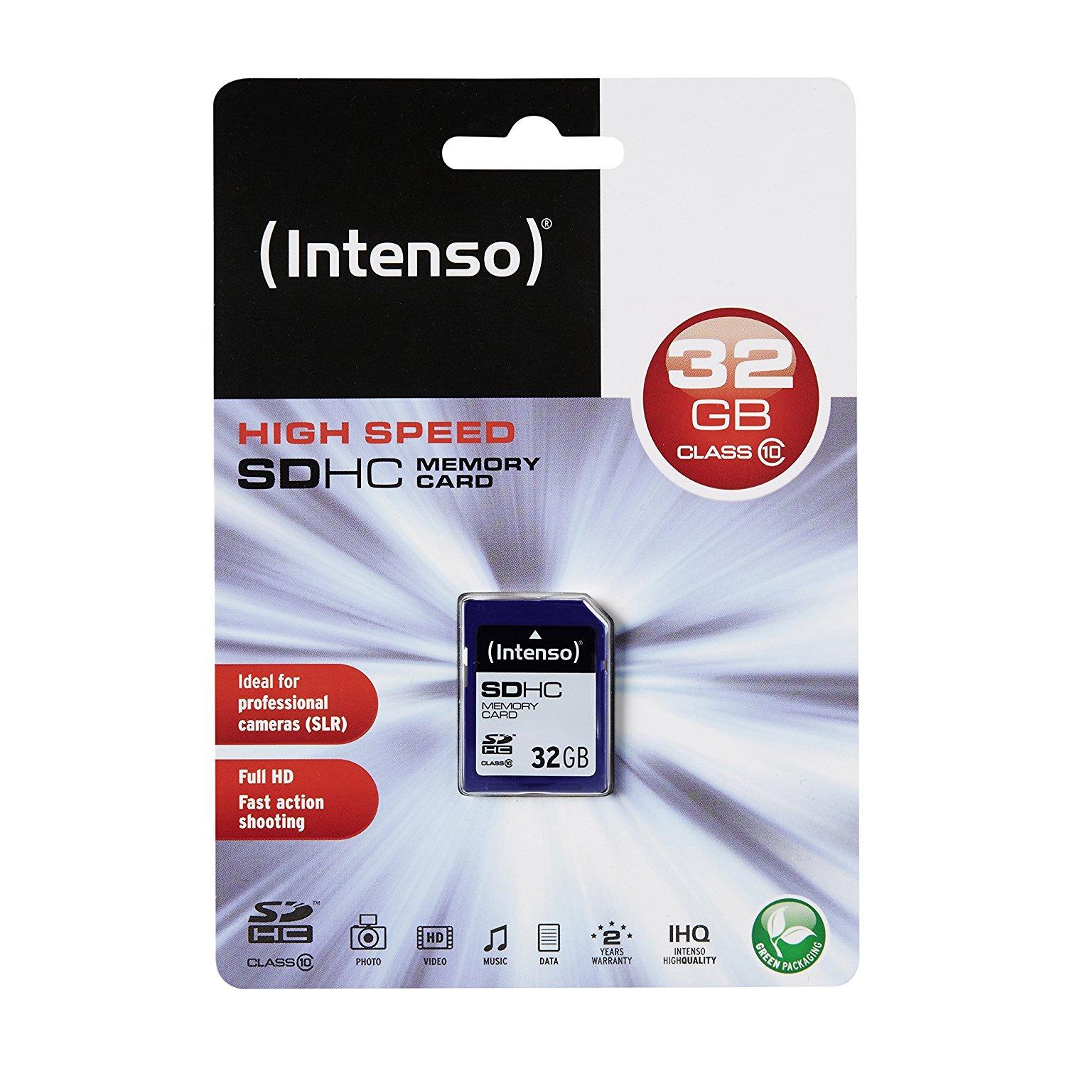 Atminties kortelė „Intenso“ SDHC kortelė, 32 GB, 10 klasė