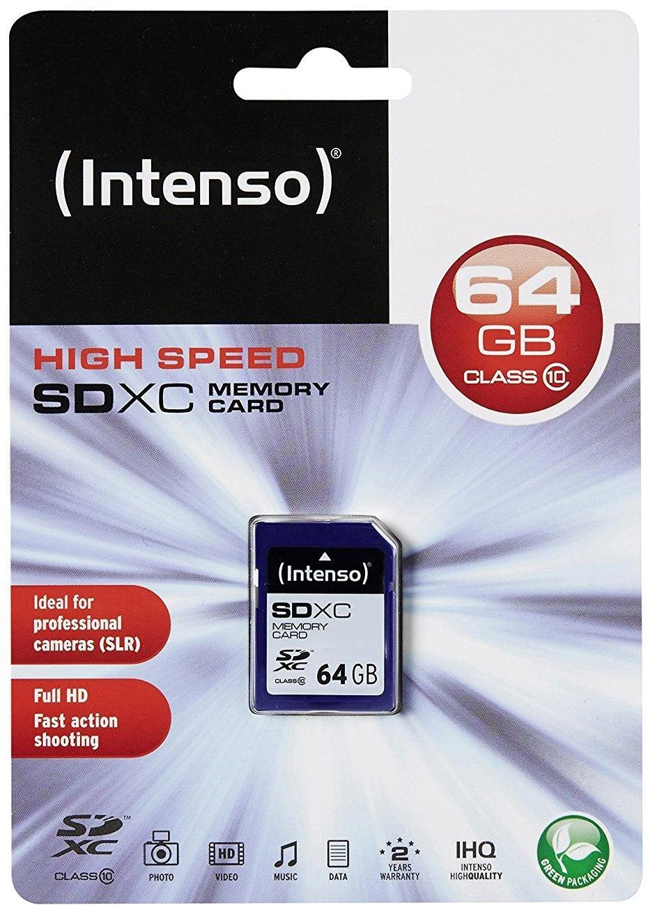 Atminties kortelė Intenso SDXC 64GB Class10 3411490