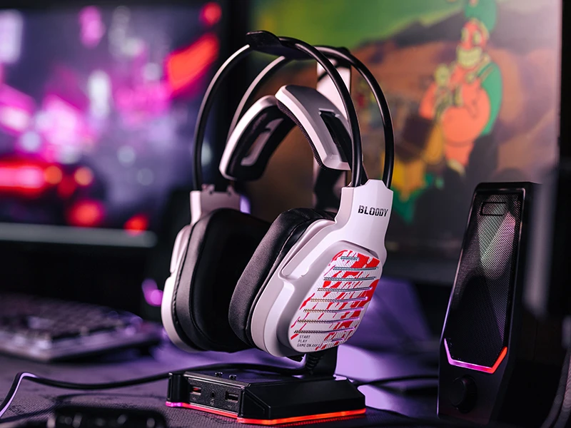 Ausinės A4Tech Bloody G565 Energy balta