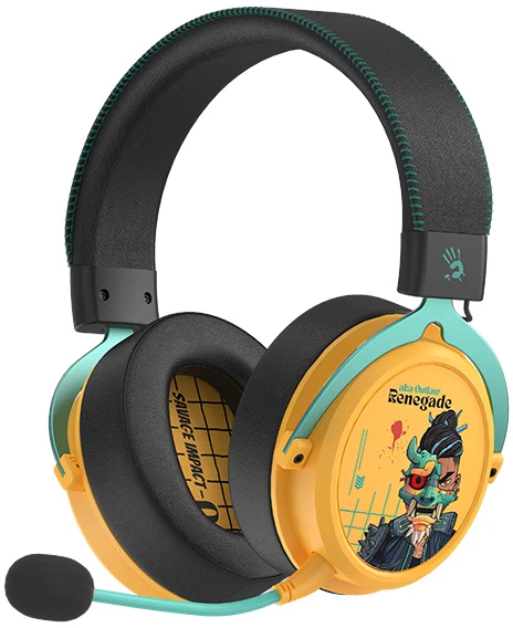 Ausinės A4Tech Bloody MR595 BT5.3+2,4G+laidinis „Renegade Sunset“