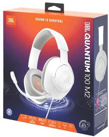 JBl Quantum 100M2 Ausinės Žaidimams, laidinės, Baltos
