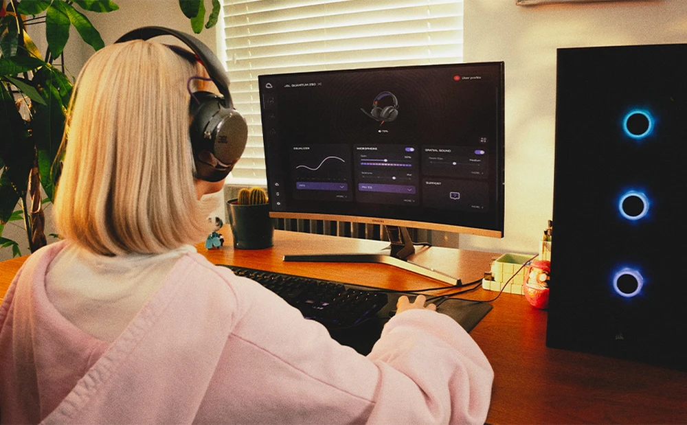 JBL Quantum 250 Headphone Ausinės su laidu Žaidimams su mikrofonu, Juodas EU